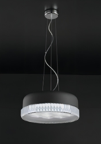 Pendente Preto Alumínio 6 Luzes Led 18w Cozinha Sala Quarto