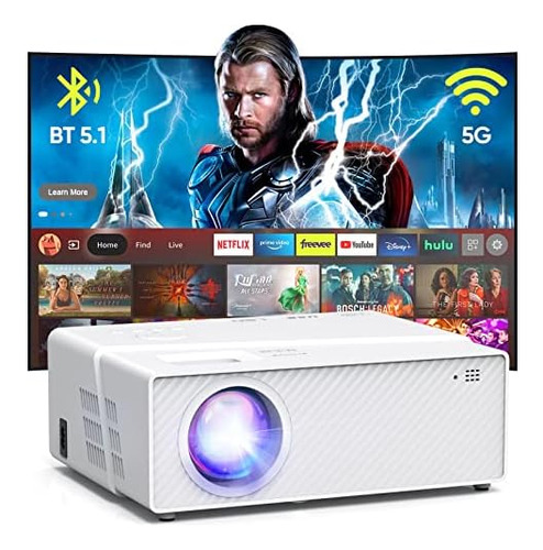 Proyector 5g Wifi Bluetooth Con Pantalla, 400 Ansi Real Nati