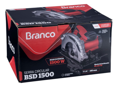 Serra Circular Bsd1500 1500w Disco De 185mm Branco