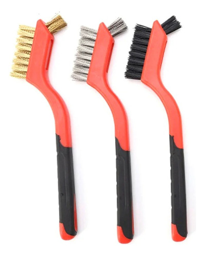 Juego De Cepillos Brush Wire, 3 Piezas, Cerdas De Nailon, La