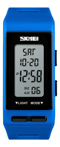 Reloj Unisex Skmei 1362 Digital Alarma Cronometro Color De La Malla Azul