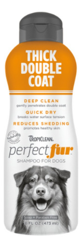 Shampoo Perro Tropiclean Perfect Fur Pelo Doble Capa 473ml Fragancia Coco