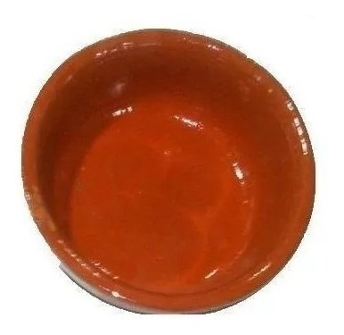 Cazuela De Barro Cocido Rustica De 14 Cm Esmaltada