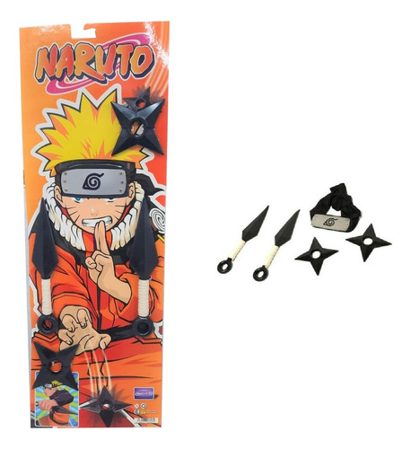 Set Naruto Shippuden Anime 2 Kunai 2 Estrellas Y Vincha Tts