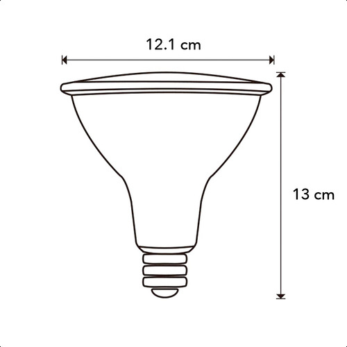 Lampara De Led Icon Par38 15w 6500k Base E26 Long Neck Luz Blanco frío