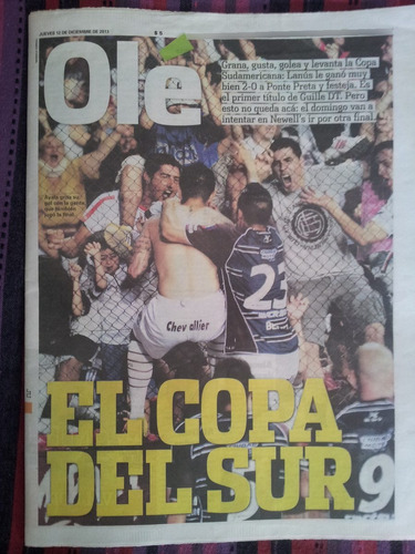 Diario Ole Lanus Campeon Copa Sudamericana 2013