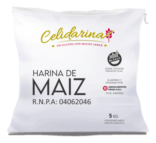 Harina De Maiz Bolsa X 5 Kg - Sin Tacc