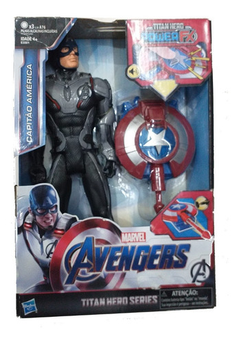 Avengers Capitão América C Ac Power Fx Eletroni Hasbro E3301