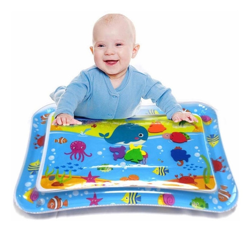 Alfombra De Agua Sensorial Para Bebes Inflable 68 Cm