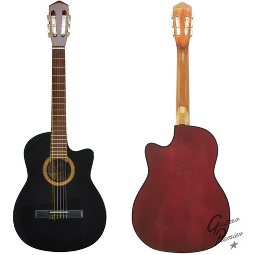 Imagen 8 de 10 de Guitarra Criolla Con Corte Superior + Funda + Pua + Garantia