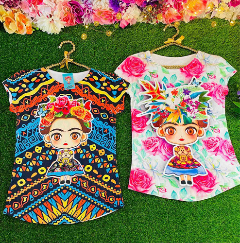 Blusa Set 2 Frida Khalo Septiembre Fiesta Patrias Mexicana