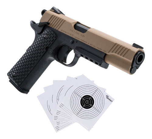 Pistola Colt M45 Cqbp Co2 12g Blowback Bbs .177 Xchws C