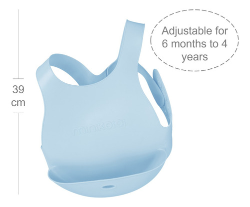 Imagen 2 de 8 de Babero Silicona Bolsillo Contenedor Minikoioi Flexi Bib