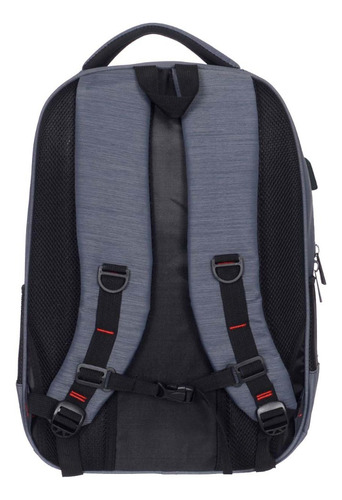 Imagen 2 de 10 de Mochila Notebook Usb Urbana Reforzada 4 Compartimientos
