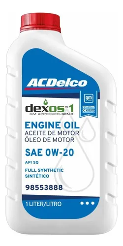 Caixa Oleo 0w20 Acdelco Api Sp Sintético Dexos 1 98553888