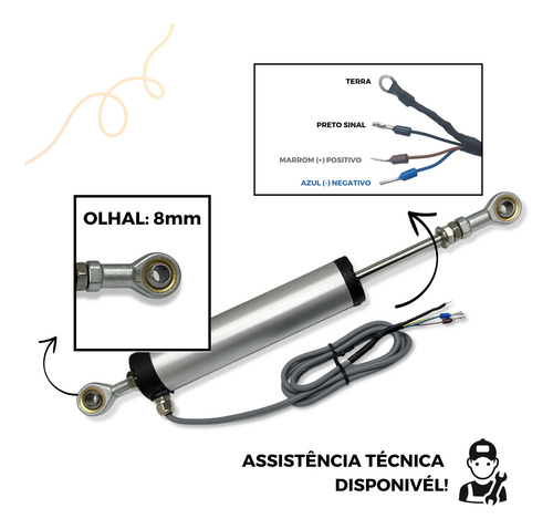 Régua Potenciométrica Corpo Cilindrico 360mm Pc-67 Lwg