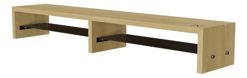 Suporte Monitor Elevado Elements Madeira Maciça Marfim 105cm