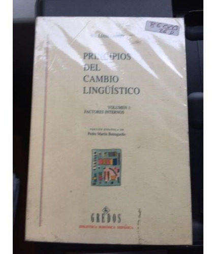 Principios Del Cambio Linguistico Vol 1 Factores Internos