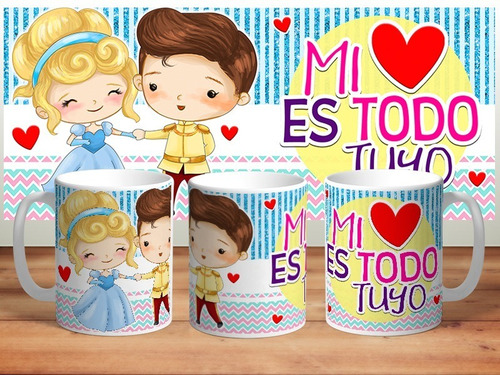 Imagen 8 de 10 de Plantillas Para Estampar Sublimar Tazas Dia De Enamorados