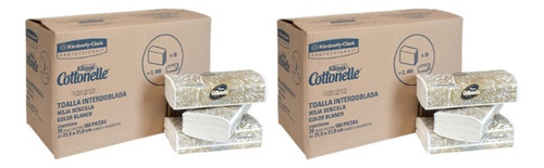 Toalla Interdoblada Kleenex Cottonelle 2 Cajas C/20 Paq C/u