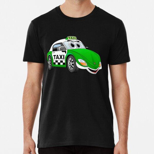 Remera Green Taxi Sports Car Cartoon Algodon Premium