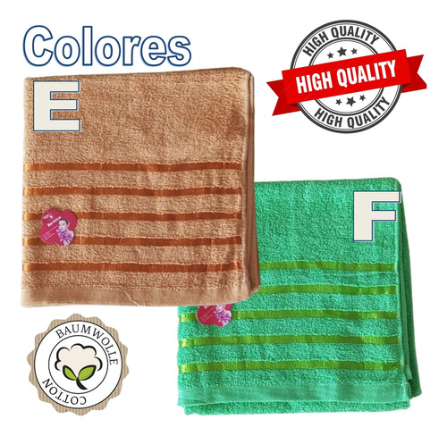 Toalla De Baño Cotton Baumwolle Algodón Tamaño 74cm X 150cm