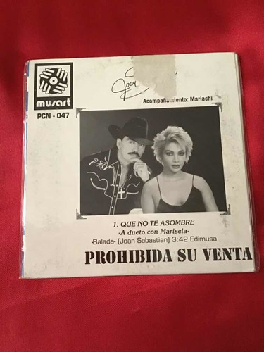 Marisela Y Joan Sebastián Cd Que No Te Asombre/promo