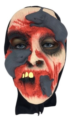 Máscara Latex Monstro Zumbi Rato Halloween Cosplay Terror