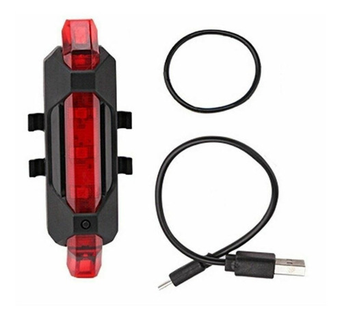 Imagen 4 de 5 de Juego Luces Led Bicicleta Delantera Y Trasera Recargable Usb