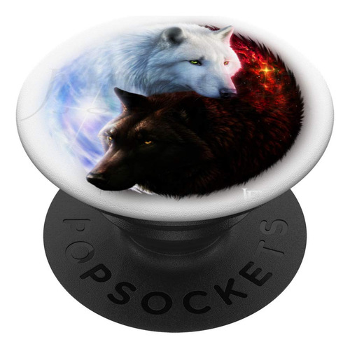 Yang Lobo Negro Blanco Perro Dio Popsockets Popgrip