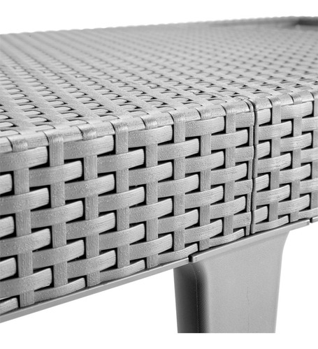 Camastro Plegable Keter Jaipur Con Cojin Color Gris