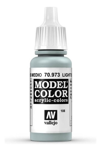 Vallejo Model Color 17ml Pintura Acrílica Color 108 Verde Gris Medio 70.973