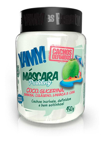 Máscara Pudding De Coco Cachos Definidos 450g - Yamy!