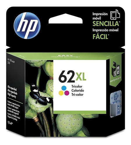 Cartucho Tinta Hp 62xl Colorido C2p07al Oj 200
