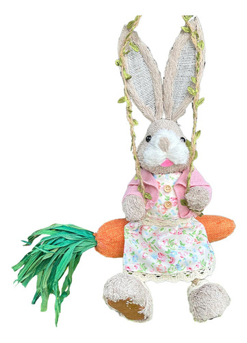 Coelhinho Da Páscoa Estatueta Ornamento Bonito Fêmea
