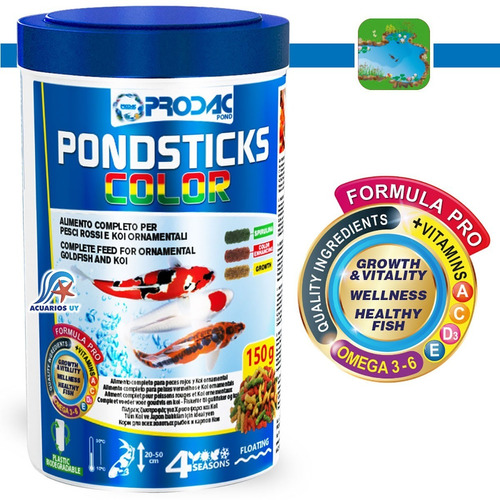 Alimento Para Peces Carpas. Prodac Pondsticks Color 7,5kg