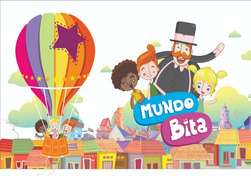 Imagem 2 de 5 de Kit Painel Poli Banner + Displays Mundo Bita