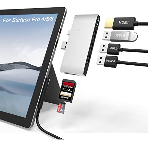 Estación De Acoplamiento Usb Surface Pro 4/5/6, Surface Pro