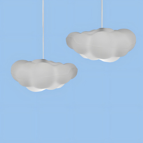 Combo 2 Luminárias Pendentes Nuvem Fluffy Quarto Neném