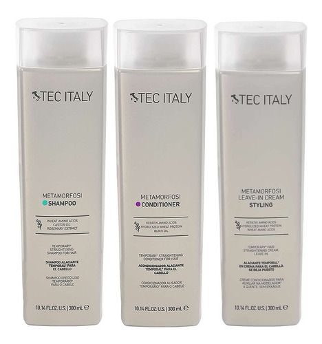 Kit Alaciado Shampoo Acondicionador Y Crema Metamorfos Tec I