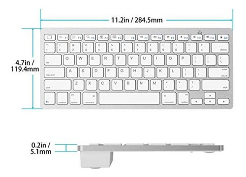 Teclado Bluetooth Ultradelgado Omoton Con Para iPad 10.2 Pul
