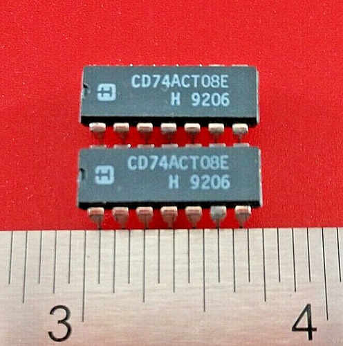 Lot Of 2 Harris Cd74act08e Act-cmos Quad 2-input And Gat Eeo