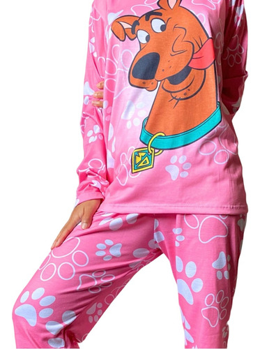 Pijama Scooby Doo Remera Manga Larga + Pantalón 