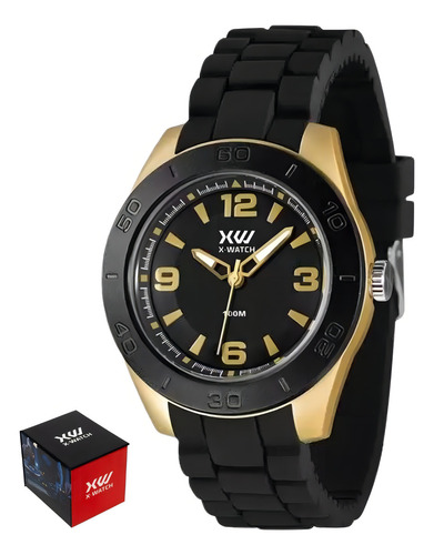Relógio Analógico X Watch Masculino Xmpp0041 P2px Preto 100m