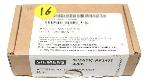 Tag Rfid Siemens Rf340t 6gt2800-5bb00