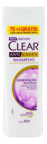  Shampoo Hidratação Intensa Clear Leve 400ml Pague 330ml