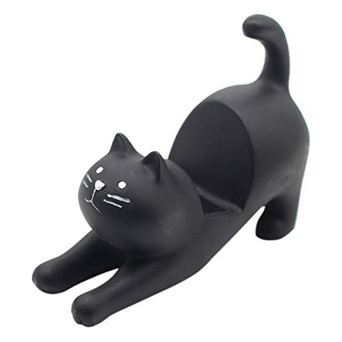 Cute Cat Cellphone Stand Resin Miniature Coach Shaped 1c5b0