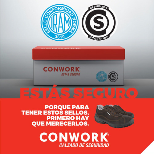 Imagen 8 de 10 de Calzado De Seguridad Conwork Ergon 103za Titan Chocolate