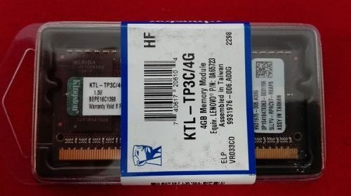 Memória RAM  4GB 1 Kingston KTL-TP3C/4G