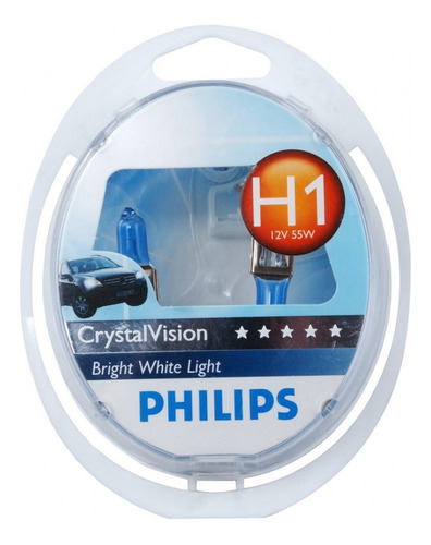 Lamparas Philips H1 55w Crystalvision Ultra Halogena 12v - P